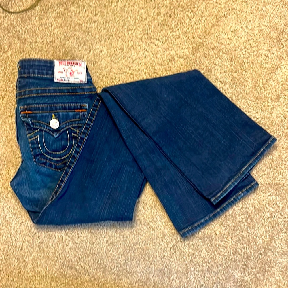 True Religion Brand Jeans.    Size 26.   Dark wash bootcut.
